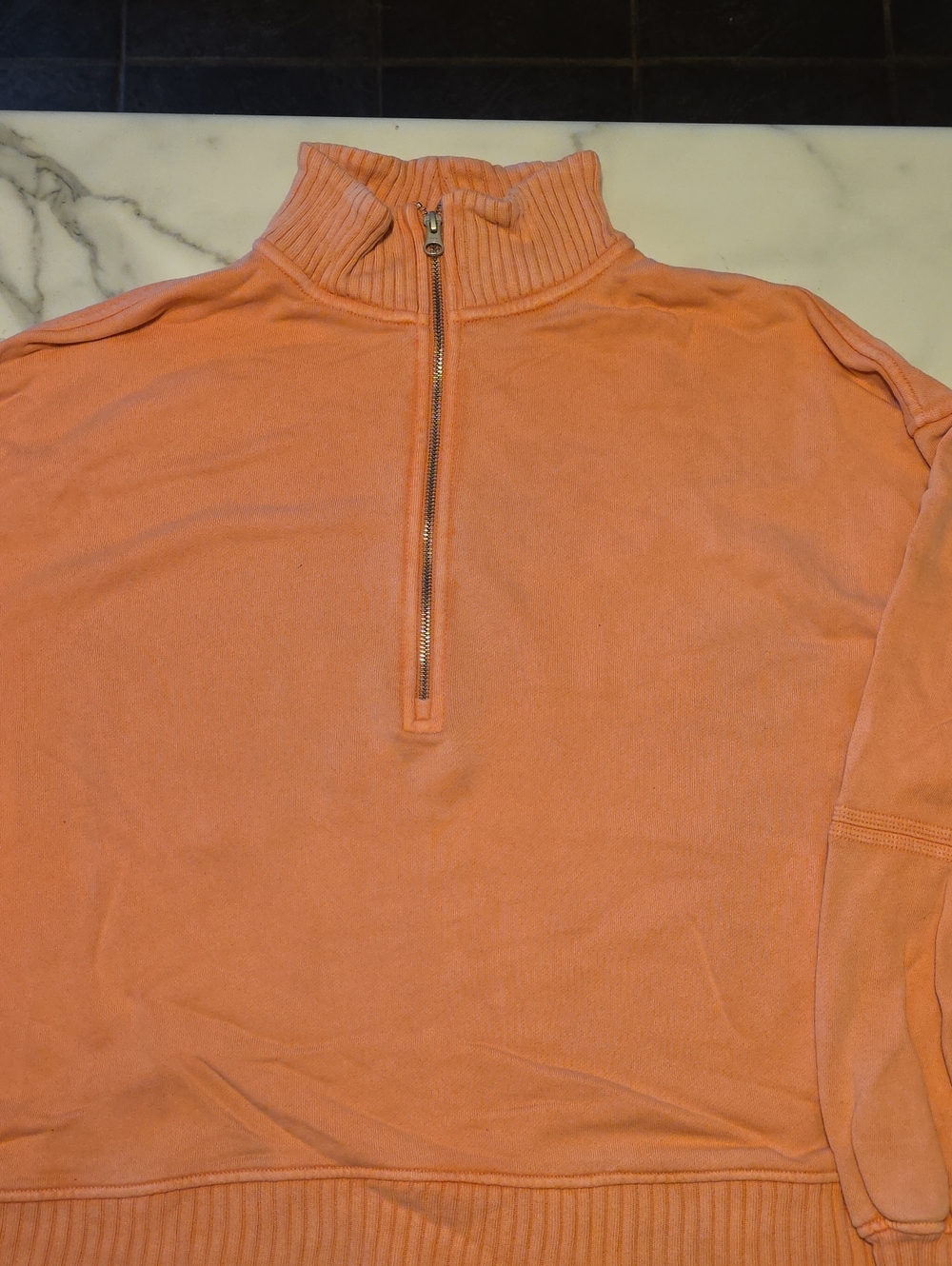 Aerie women's large  Half-Zip Sweater - Peach